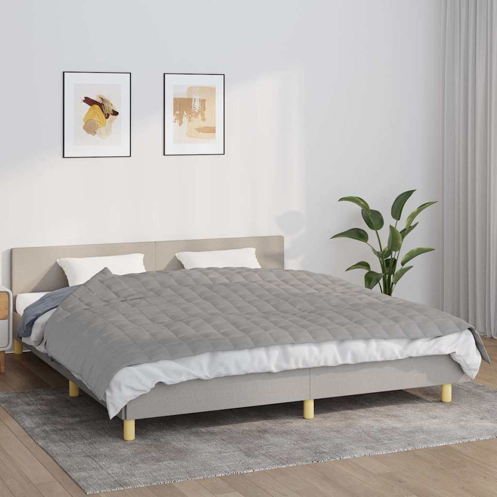 Koc obciążeniowy, szary, 155x220 cm, 7 kg, tkanina vidaXL