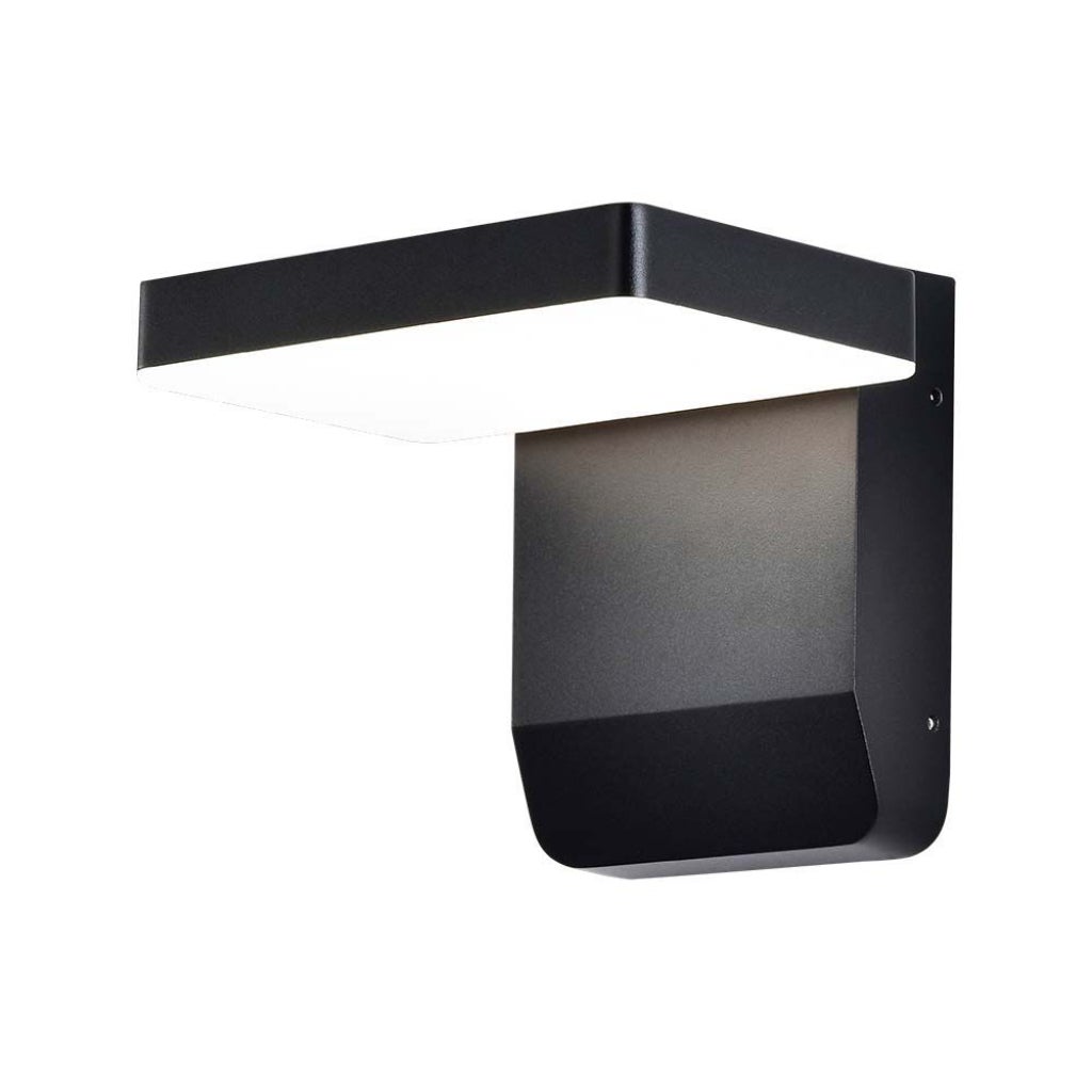 Kwadratowa lampa ścienna LED 17W 150LM/W Kolor czarny 4000K IP65