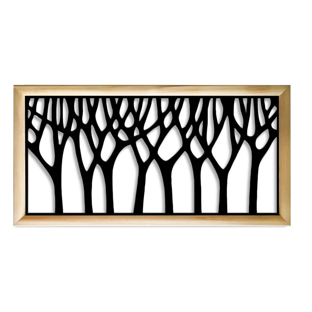 BOSCO - Prostokątne moduły dekoracyjne z drewna i PVC - Rozmiar 47x94 cm - Grubość 47 mm - Kolor wewnętrzny CZARNY