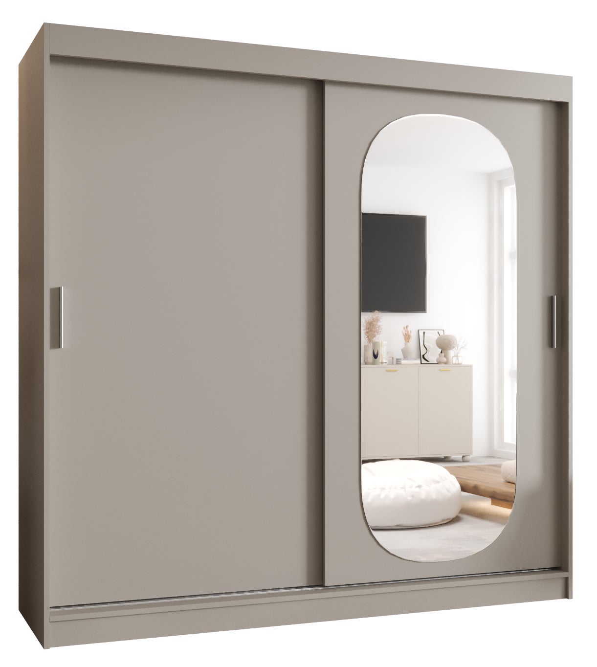 Szafa przesuwna garderoba ROYAL 200 x 62 x 200 cm Kaszmir