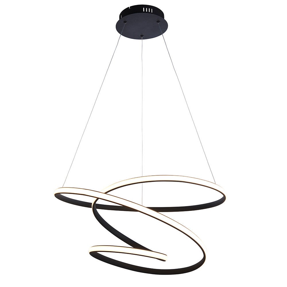 Lampa wisząca LED DUNE 47,5W ciepła 2610lm metal czarna wym:184,5x62x62cm IP20 Endon