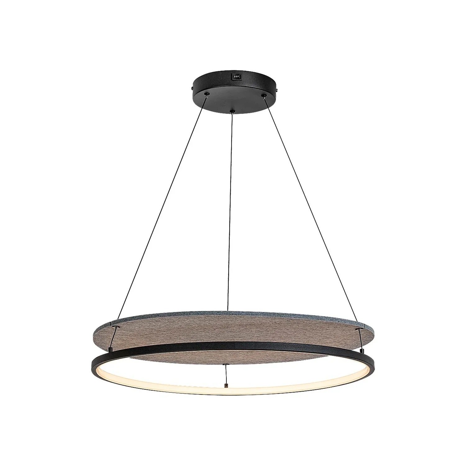 Lampa wisząca Farenzo czarno-popielaty LED 40W 3000/4000K 2000lm ring wym: 150 x 57,5 x 57,5 cm metal Rabalux