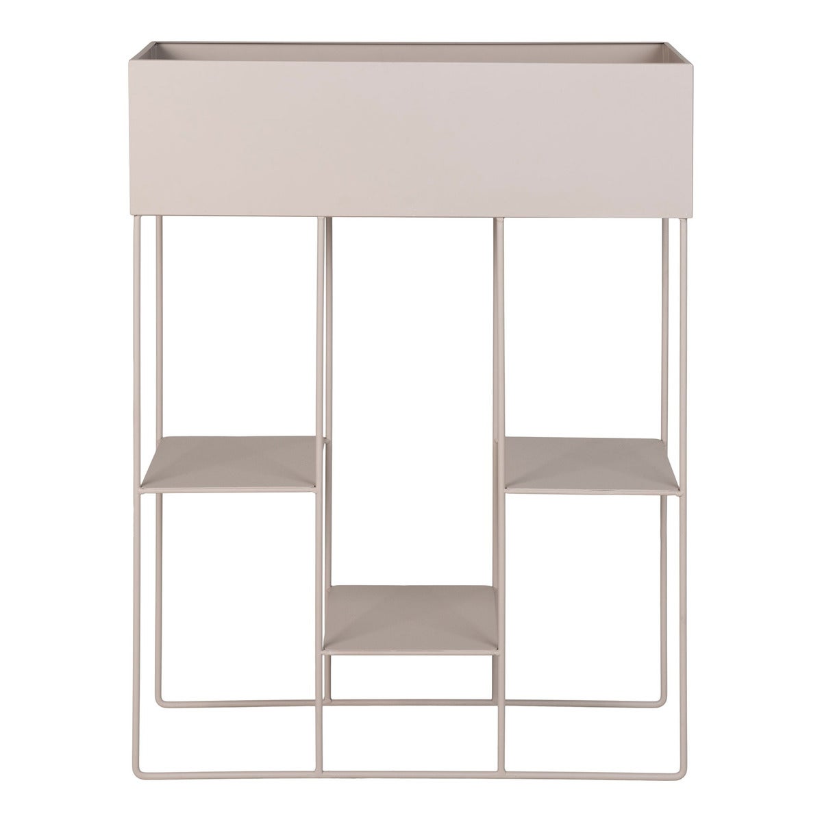 Kwietnik Rabo ze Stali w Kolorze Piaskowym z 3 Półkami — 25×60×80 cm