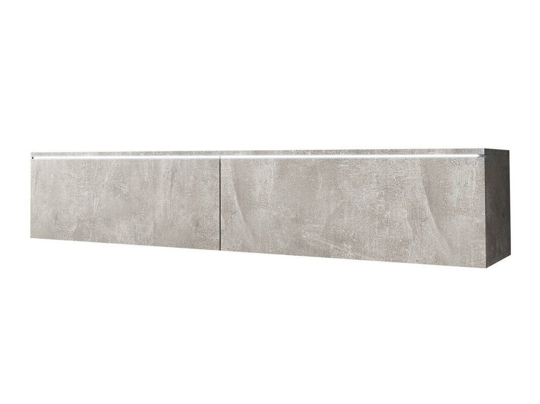 MIRJAN24 Szafka RTV D 140 z białym oświetleniem led beton