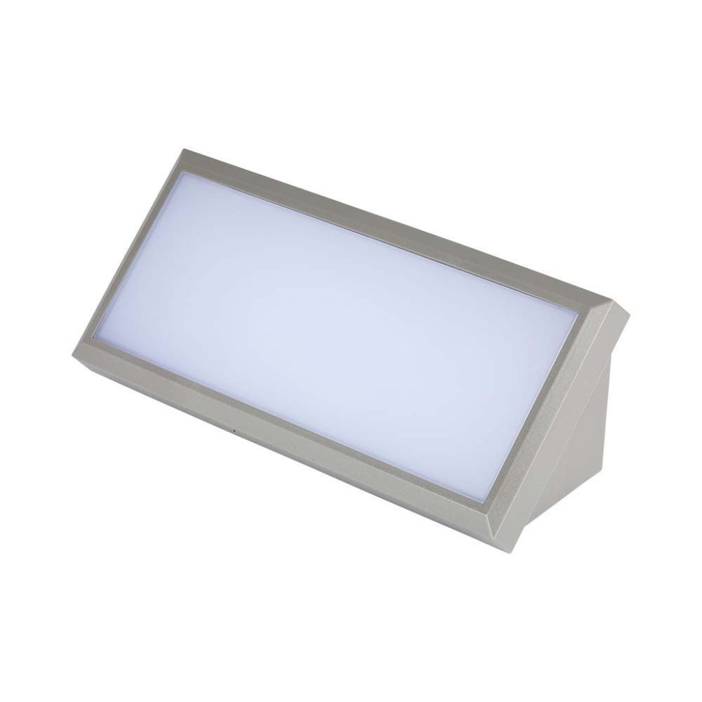 Kinkiet zewnętrzny VT-8054-N LED 12W Zimna biel 1250lm szary wym:8,1x26,5x12cm IP65 V-TAC