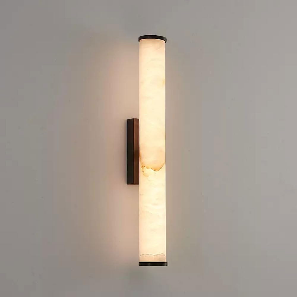 Simple imitacja Stone lampa ścienna-LED Cylindrical Dressing lampa salon sypialnia Corridor dekoracyjny Art Hard Wiring Lamps czarny (50cm)
