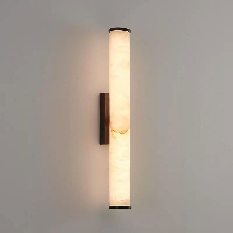 Simple imitacja Stone lampa ścienna-LED Cylindrical Dressing lampa salon sypialnia Corridor dekoracyjny Art Hard Wiring Lamps czarny (50cm)