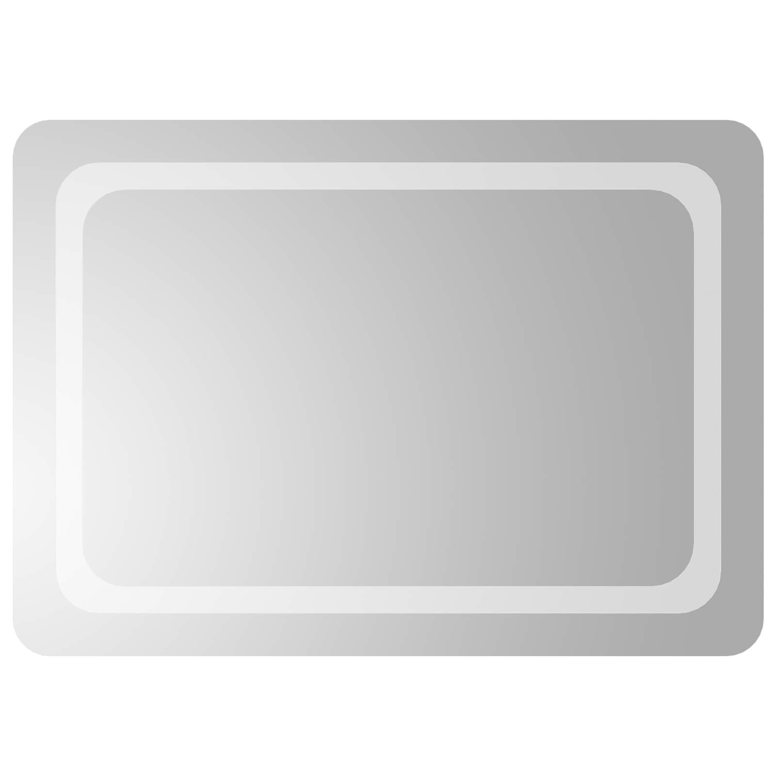 Lustro Łazienkowe LED 70x50 cm Przezroczyste ze Szkła Hartowanego