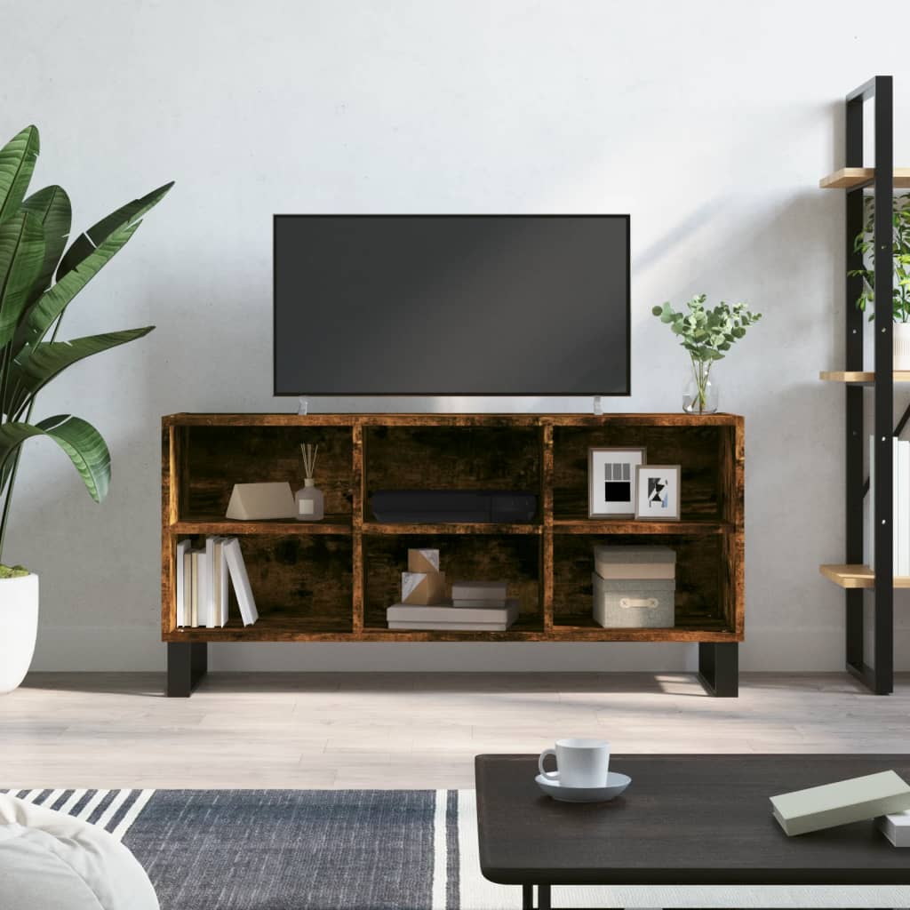 vidaXL Szafka telewizor, przydymiony dąb, 103,5x30x50 cm