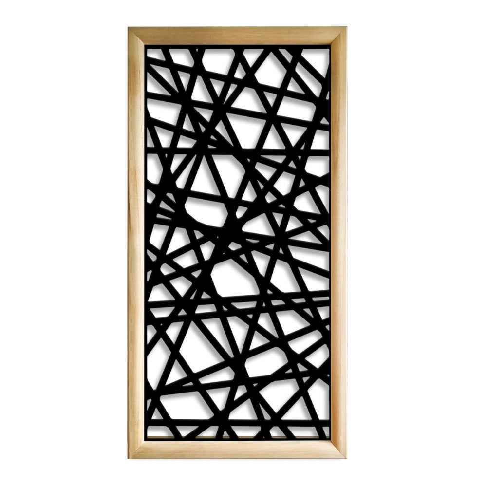 DIAGONAL SMALL - Prostokątne moduły dekoracyjne z drewna i PVC - Rozmiar 47x94 cm - Grubość 47 mm - Kolor wewnętrzny CZARNY