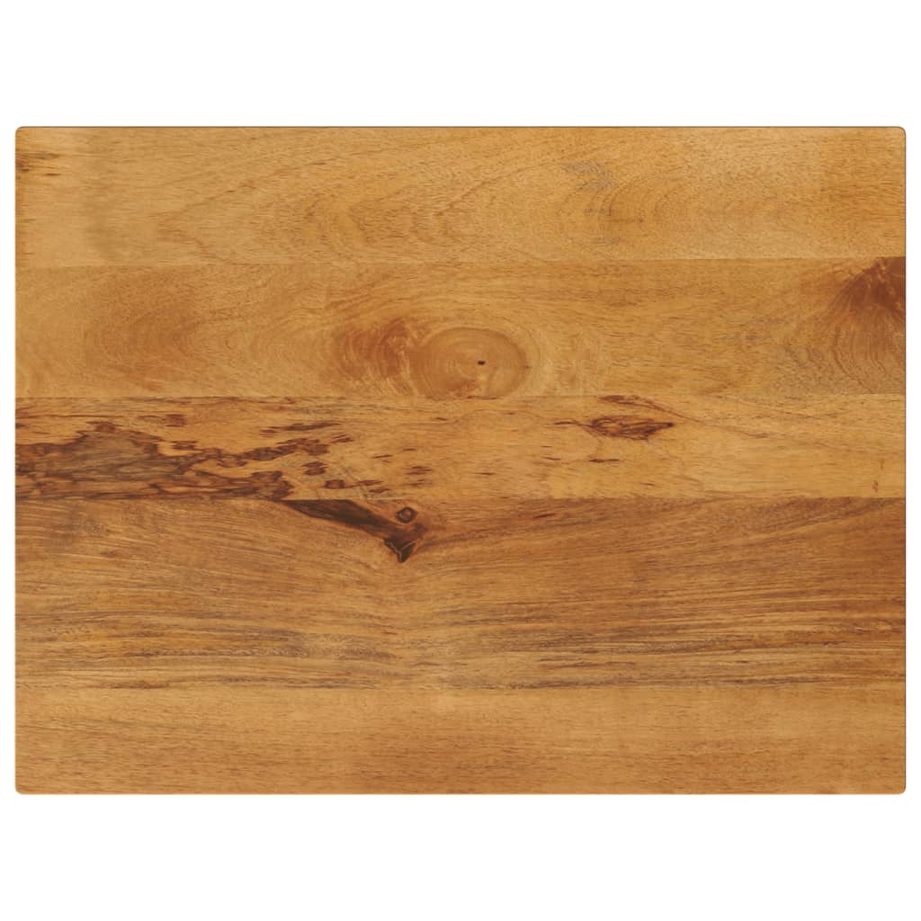 Blat Drewniany Prostokątny do Stołu 90x70 cm z Litego Mango w Kolorze Dębu