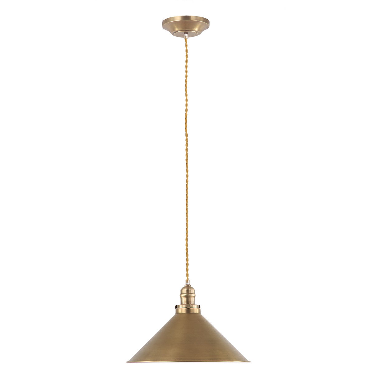 Lampa wisząca industrialna stary mosiądz fi 37cm Provence Elstead