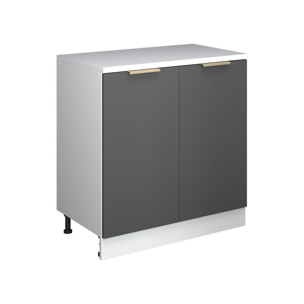 Vicco Szafka rozszerzająca Rion, Antracyt złoto/Biały, 80 x 46 cm bez skosu z 2 drzwiami