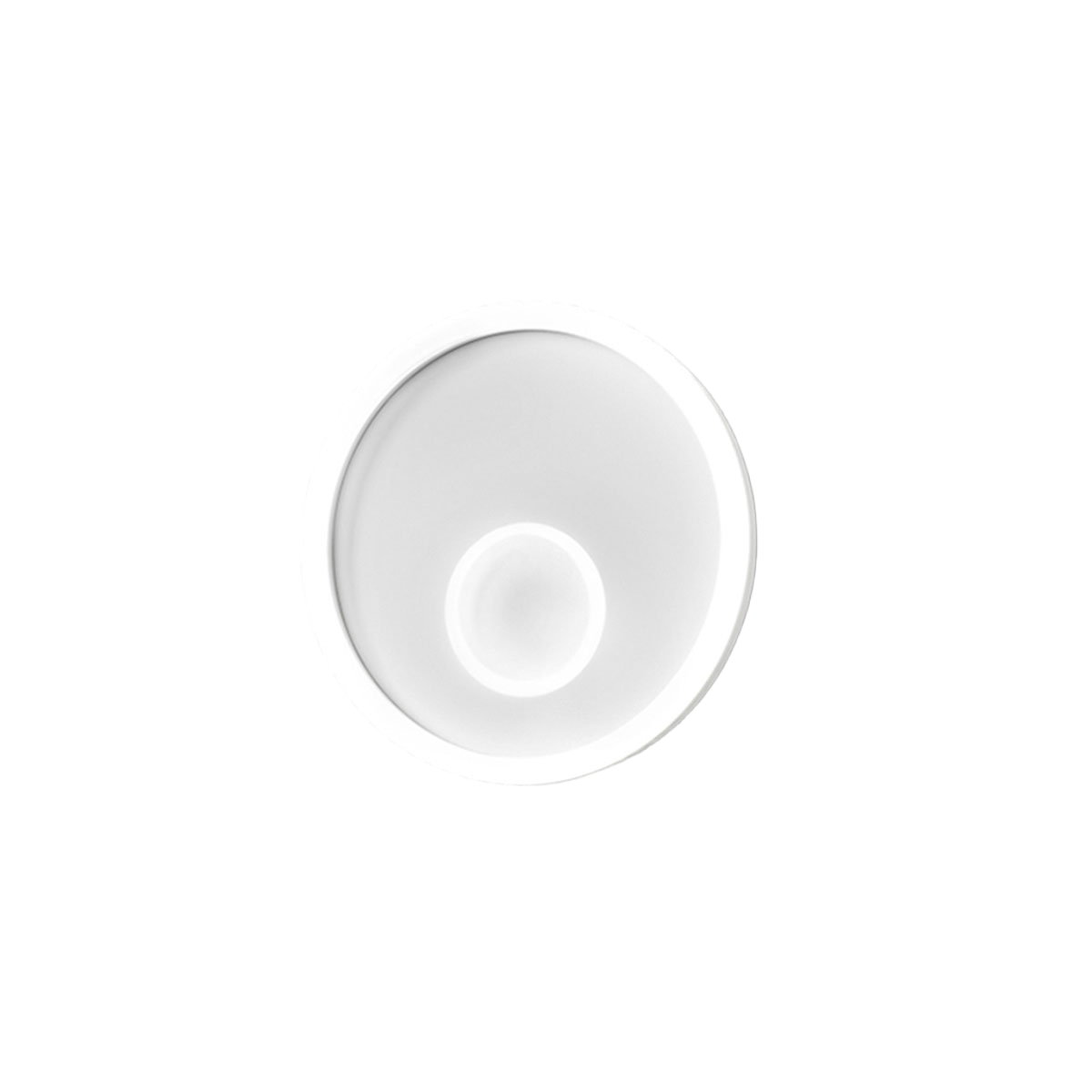 Lampa sufitowa LED Melania P/G 50W 3000K, okrągła lampa sufitowa w kolorze białego aluminium, dyfuzor z satynowego metakrylanu, IP20, 2100lm - Gealuce