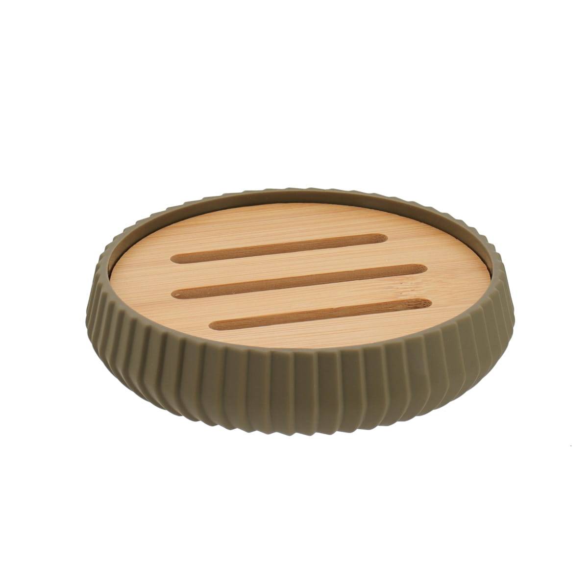 Mydelniczka Tendance Roza oliwkowa okrągła bambus/ABS 11 x 11 x 2,5 cm 1 szt.