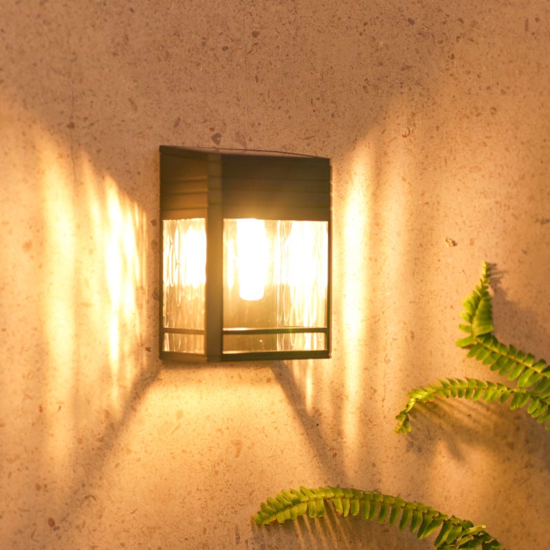 Retro lampa solarna, zewnętrzny kinkiet solarny LED IP65 wodoodporny do ogrodu, na dziedziniec, Patio, balkon, ogrodzenie, ciepła biel 2700K