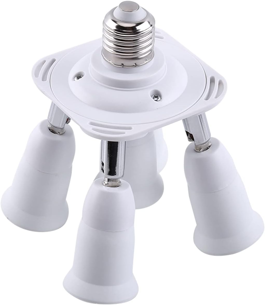 Adapter 5 w 1 E27 do rozdzielacza gniazd, adapter, adapter gniazdowy, uchwyt konwertera do żarówek LED E27