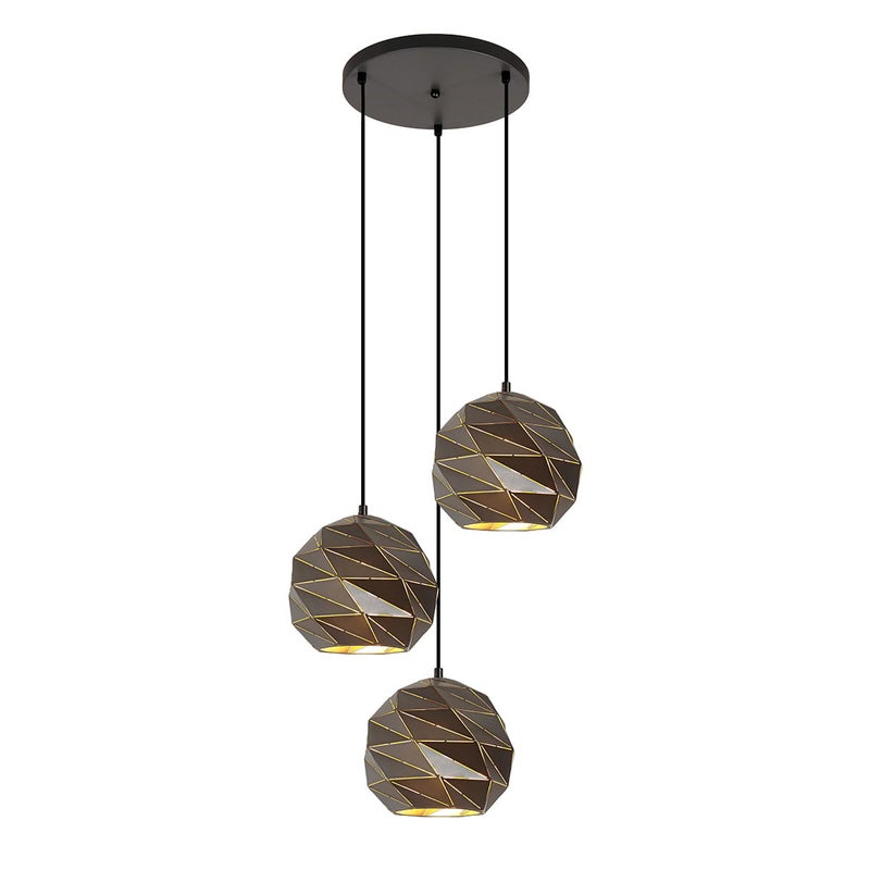 Lampa wisząca Palermo antracytowy 3xE27x40W nowoczesna wym: 110 x 49 x 49 cm metal Italux