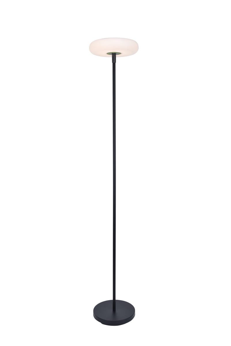 Lampa tarasowa podłogowa solarna Pops czarno-biała LED 5.1W 3000K 480lm wym: 173,5 x 30 x 30 cm aluminium Lutec
