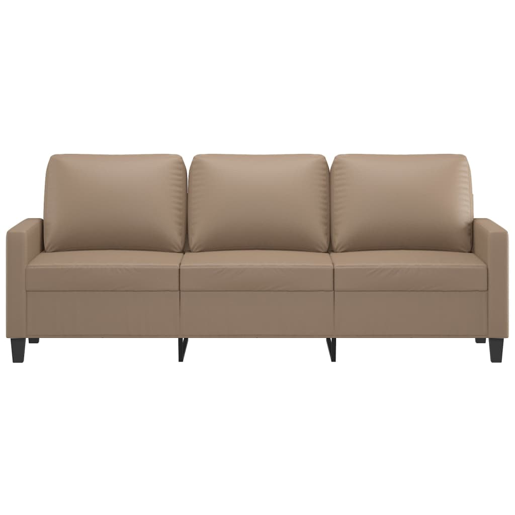 3-osobowa sofa, cappuccino, 180 cm, sztuczna skóra
