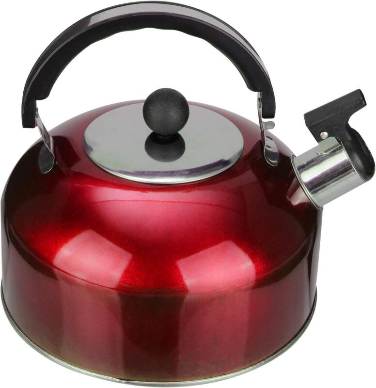Czajnik 4-litrowy, kompatybilny z kuchenkami gazowymi i indukcyjnymi; średnica: 23 cm, wysokość: 22 cm, kolor czerwony