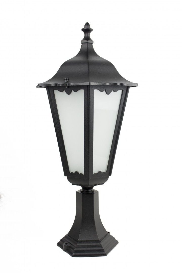 Lampa stojąca ogrodowa 65x30 cm 1xE27 czarna IP43 SU-MA Retro K 4011/1/BD