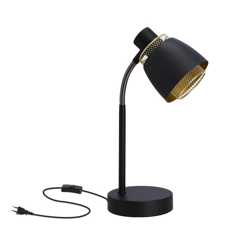 Lampa stołowa regulowana Aleksandria 1xE14x40W metal czarno-złota wym:34x19x12cm IP20 Candellux