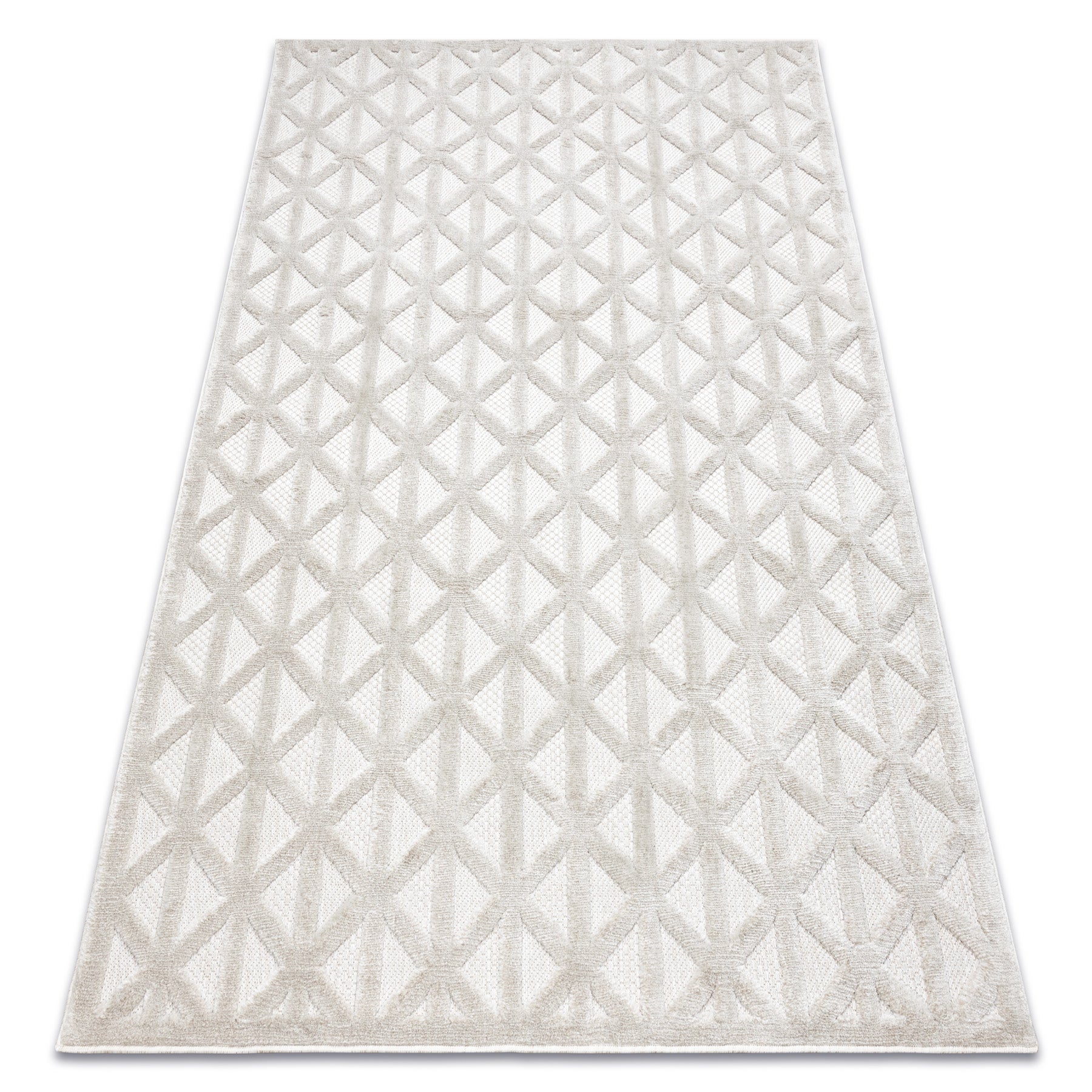 Dywan SANTO SZNURKOWY SIZAL 58500 Trójkąty, Geometryczny beż 180x270 cm