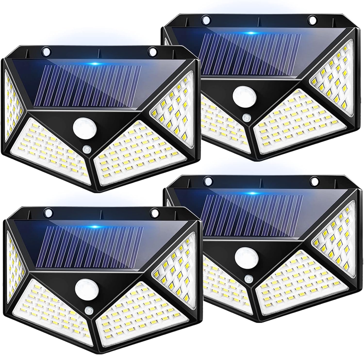 Lampa Solarna Zewnętrzna, Światło Solarne Zewnętrzne, 100 diod LED Oświetlenie Zewnętrzne Solarne, 3 Tryby Spot Solarnego Zewnętrznego z Czujnikiem Ru