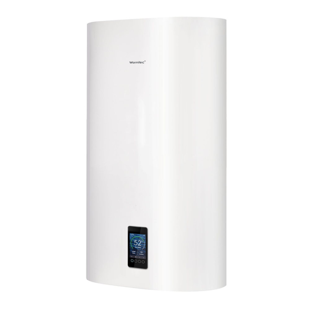 Bojler elektryczny 80l Wi-Fi pionowy/poziomy biały pojemnościowy kolorowy wyświetlacz Warmtec BPC80