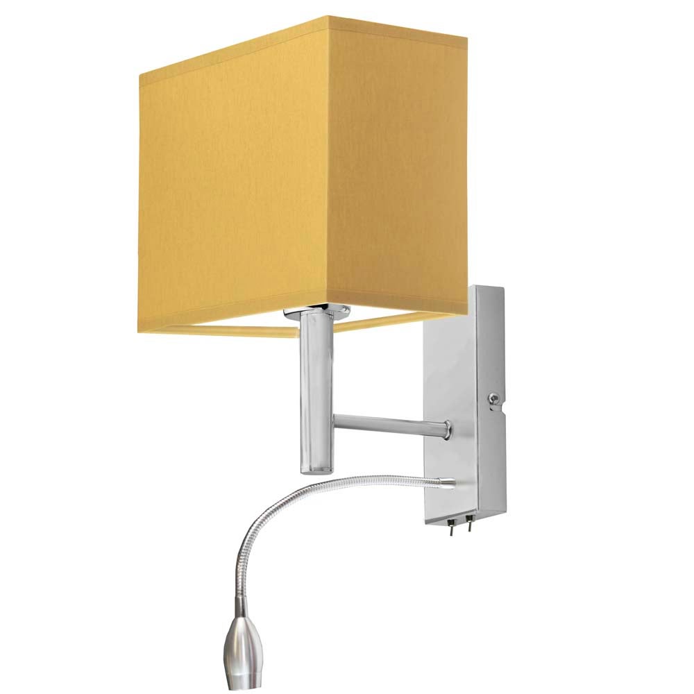 Kinkiet LED lampa ścienna lampa na ścianę z abażurem prostokąt GRAND