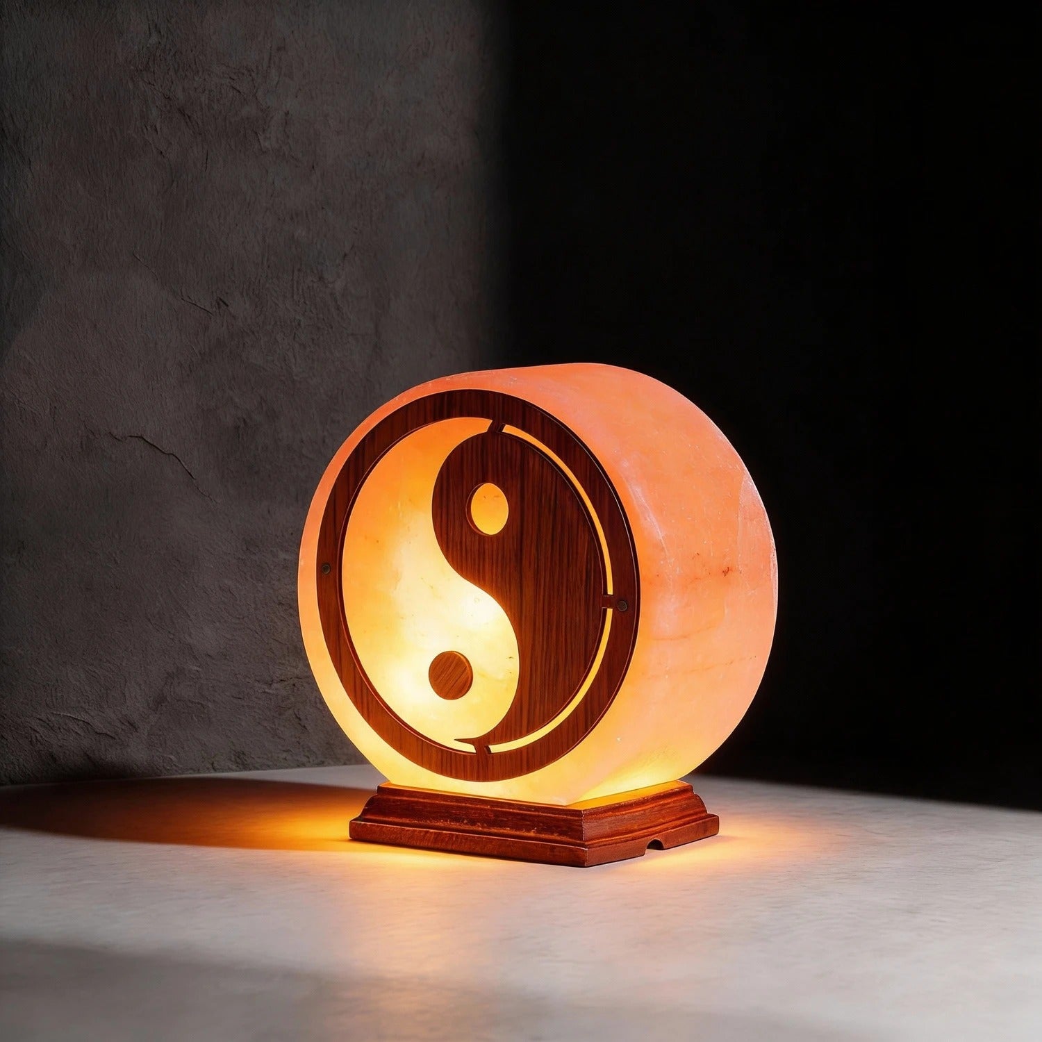 Lampa stołowa yin-yang Harmio 1xE14x15W sól kamienna pomarańczowa wym:16,5x15x7cm IP20 Rabalux