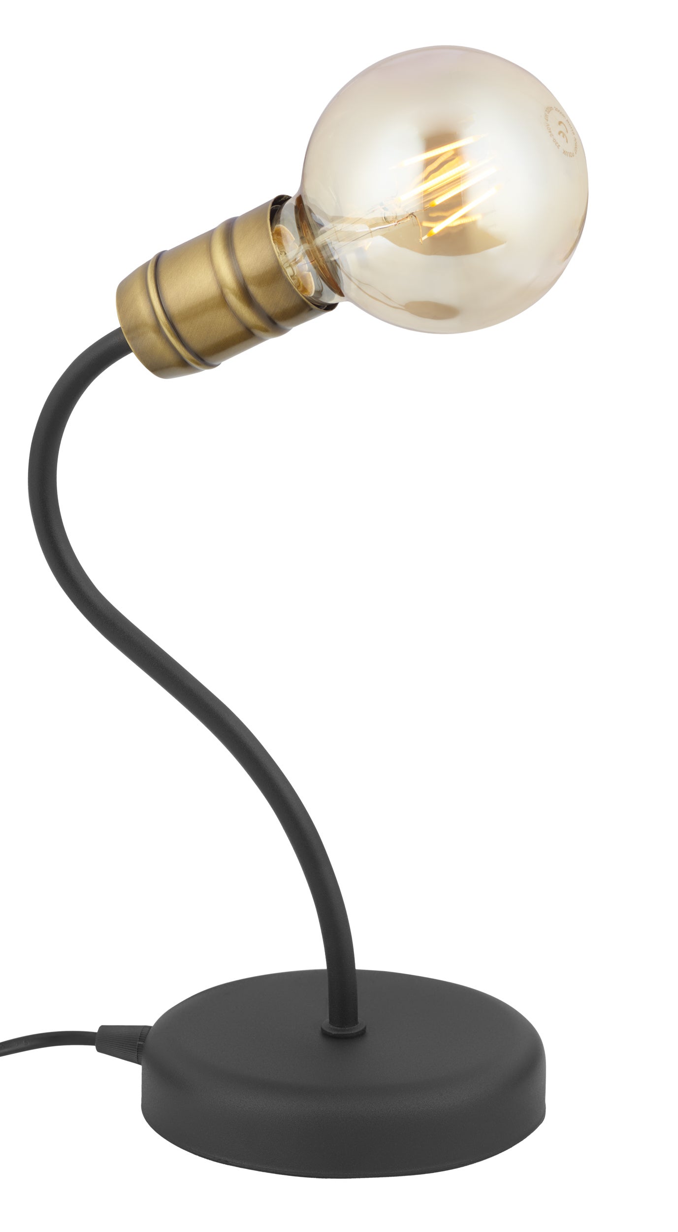 Lampka stołowa LUCE Jupiter czarno-złota metal E27 32x14x18 cm 1 szt.
