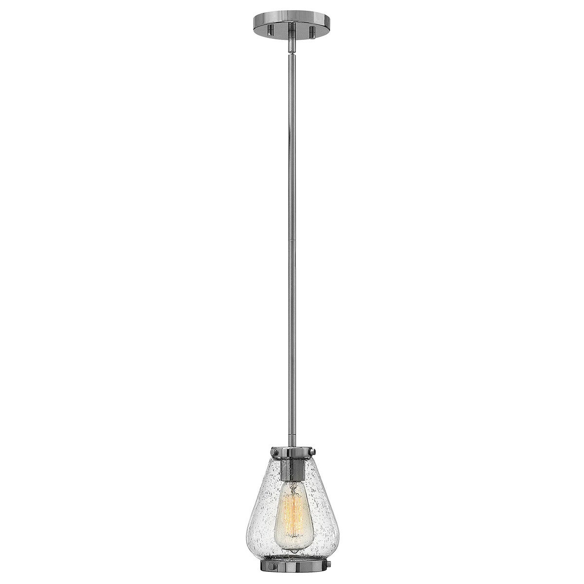 Suspension Finley, chrome et verre