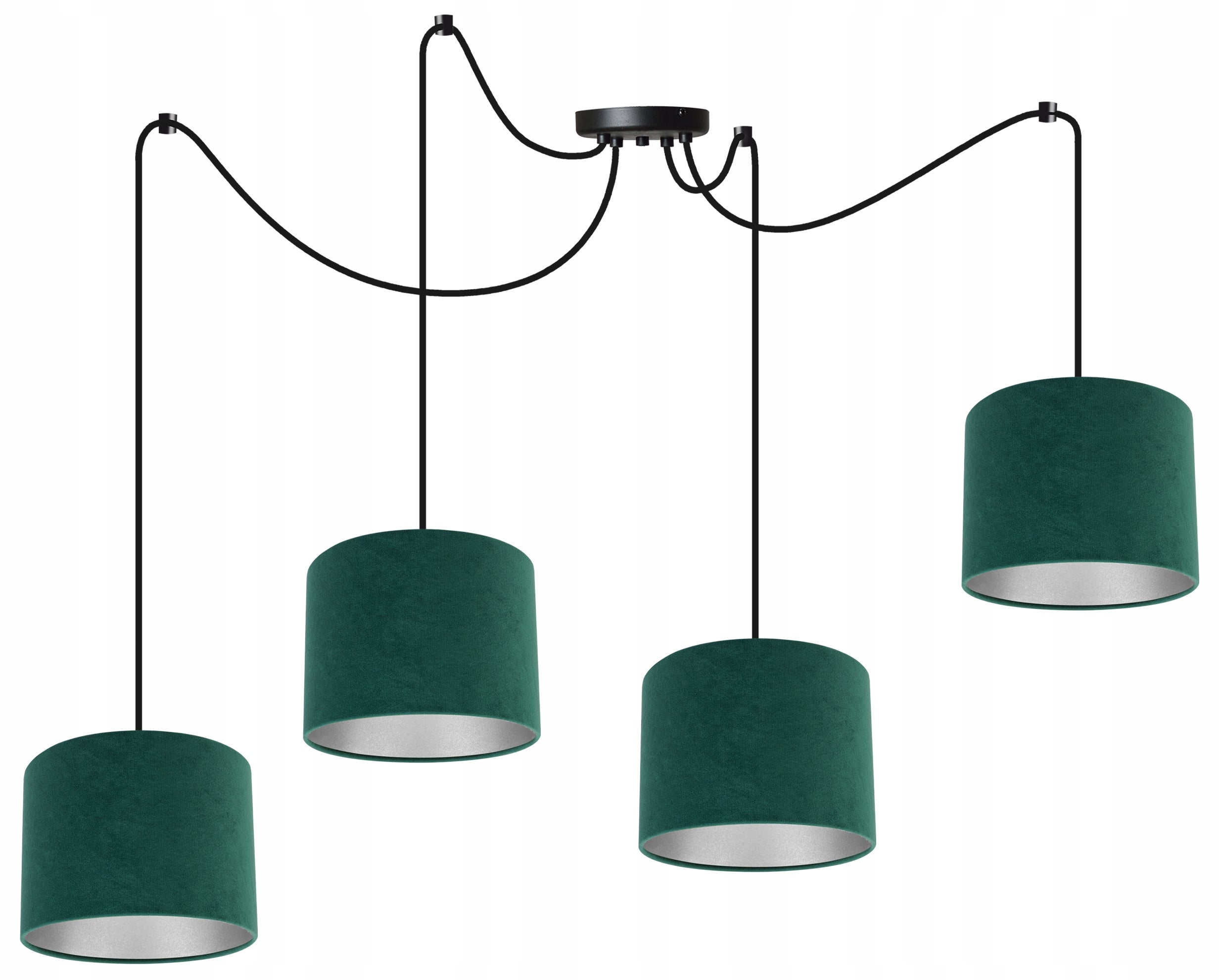 Suspension élégante Light Home LH Bergen 2x E27, abat-jour sphérique argenté