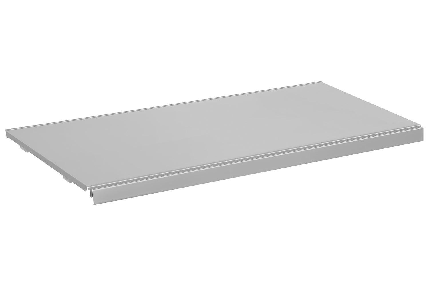 Półka do regału sklepowego metalowa 37x66.5cm jasny szary KTD