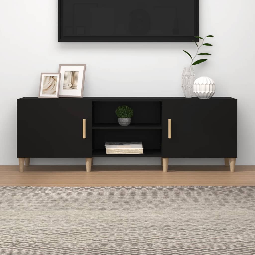 Szafka pod telewizor, czarna, 150x30x50 cm vidaXL