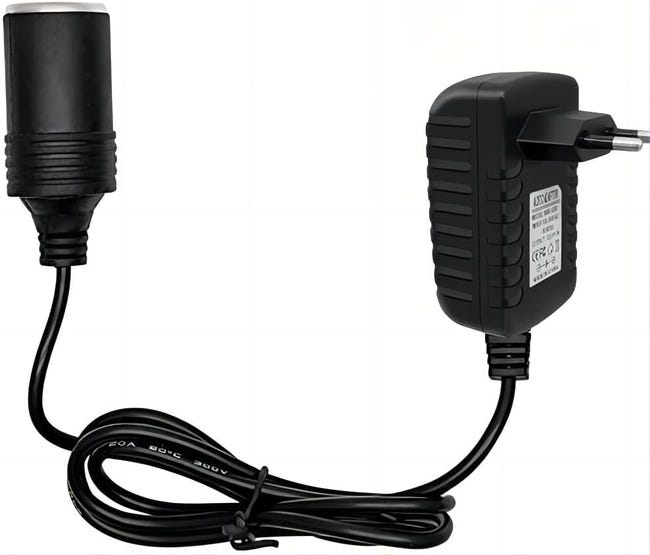 Adapter wtyczki zapalniczki samochodowej 12 V 2 A, konwerter AC/DC do systemu nawigacyjnego, konwerter zasilania