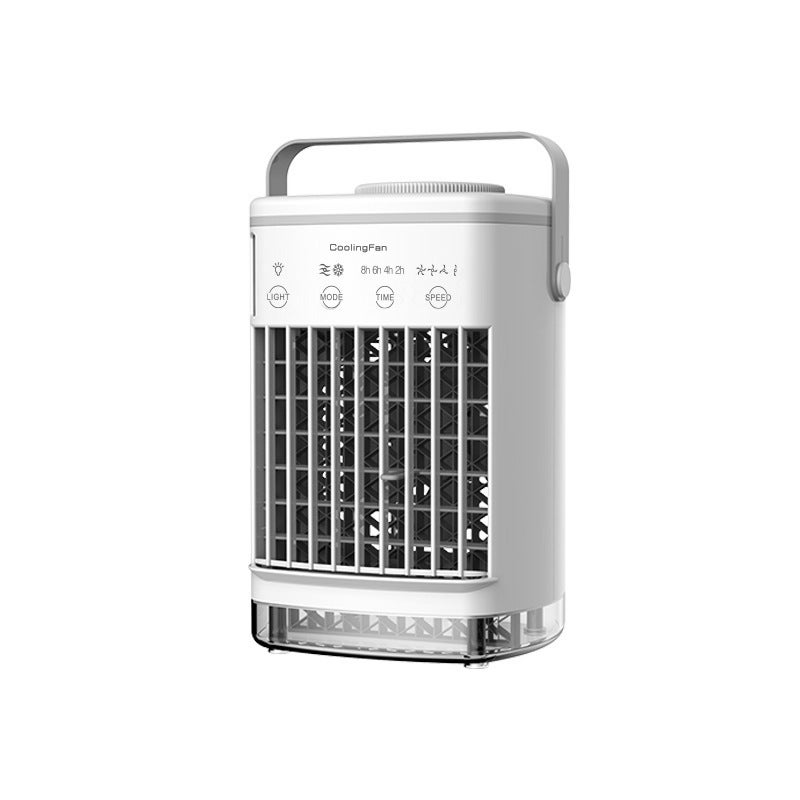 Przenośny klimatyzator, zbiornik na wodę o pojemności 700 ml, 4 prędkości wentylatora, 7 diod LED, miniaturowy klimatyzator osobisty, przenośna chłodz