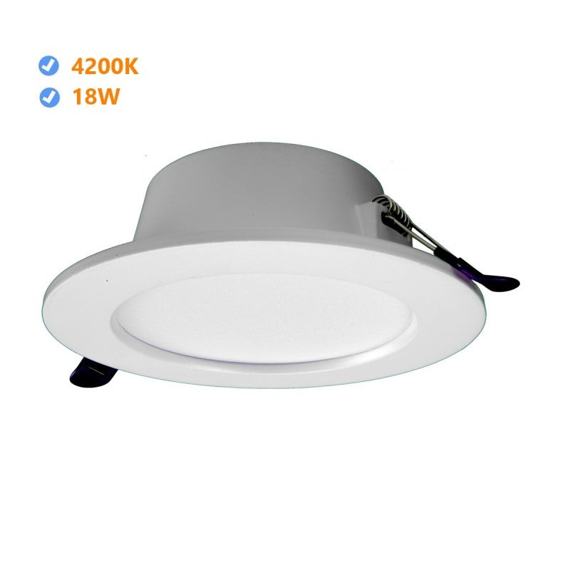 Downlight LED "oasis" okrągły wpuszczany downlight 18W 4200K biała ramka