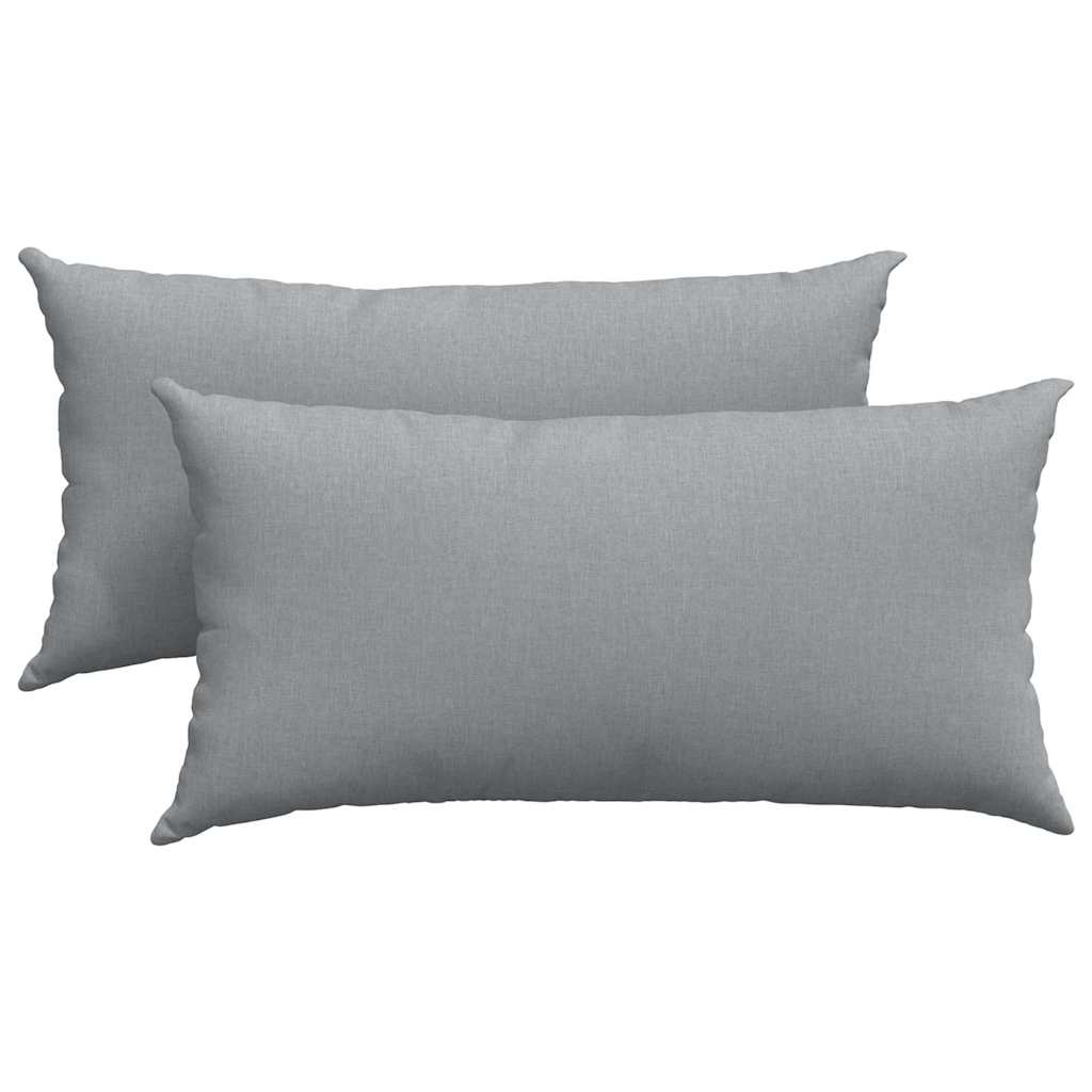 Poduszki na sofę 2 pcs Jasnoszary 80 x 40 cm tkanina