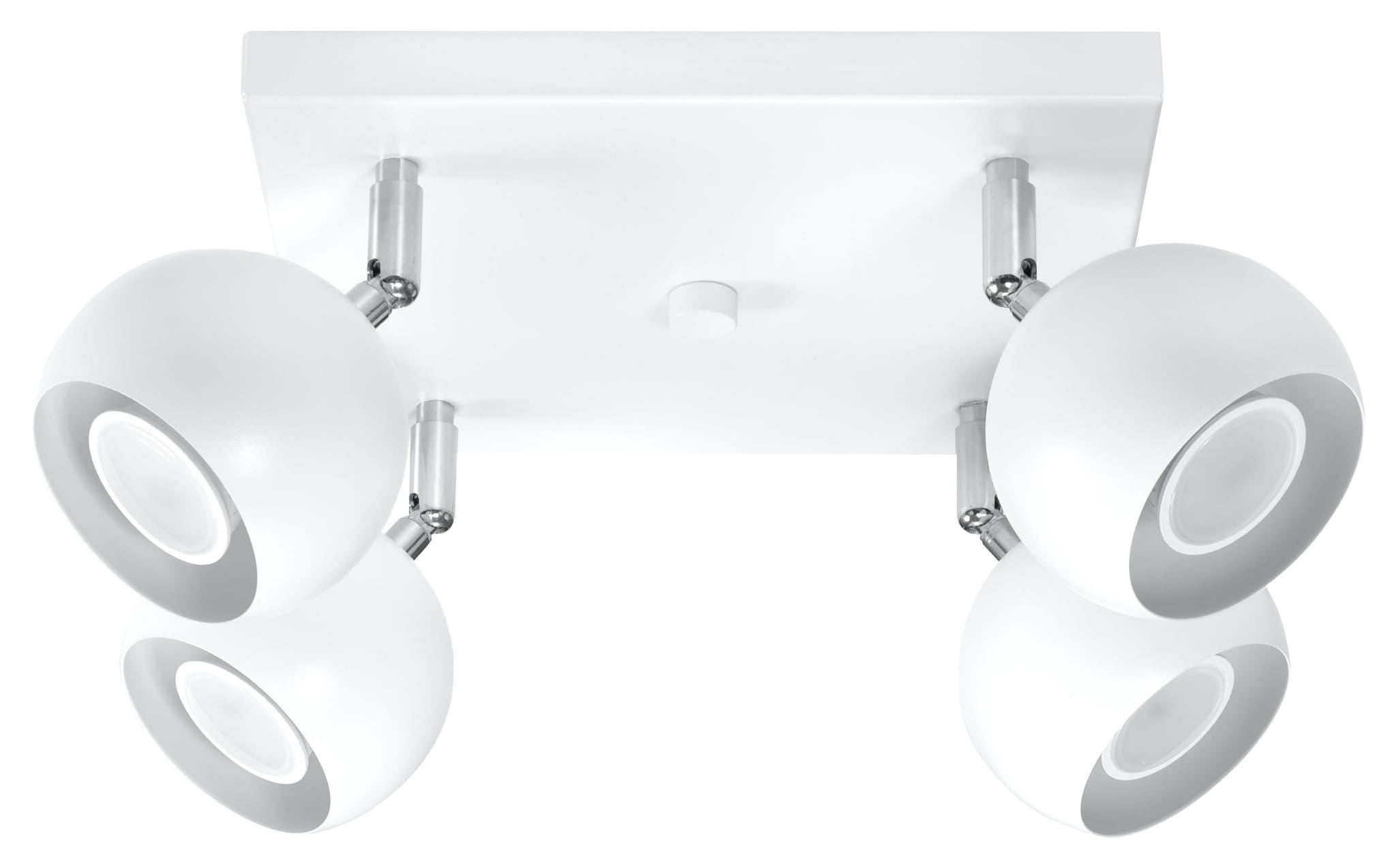 Plafonnier Acier Blanc GU10 4 Oculare