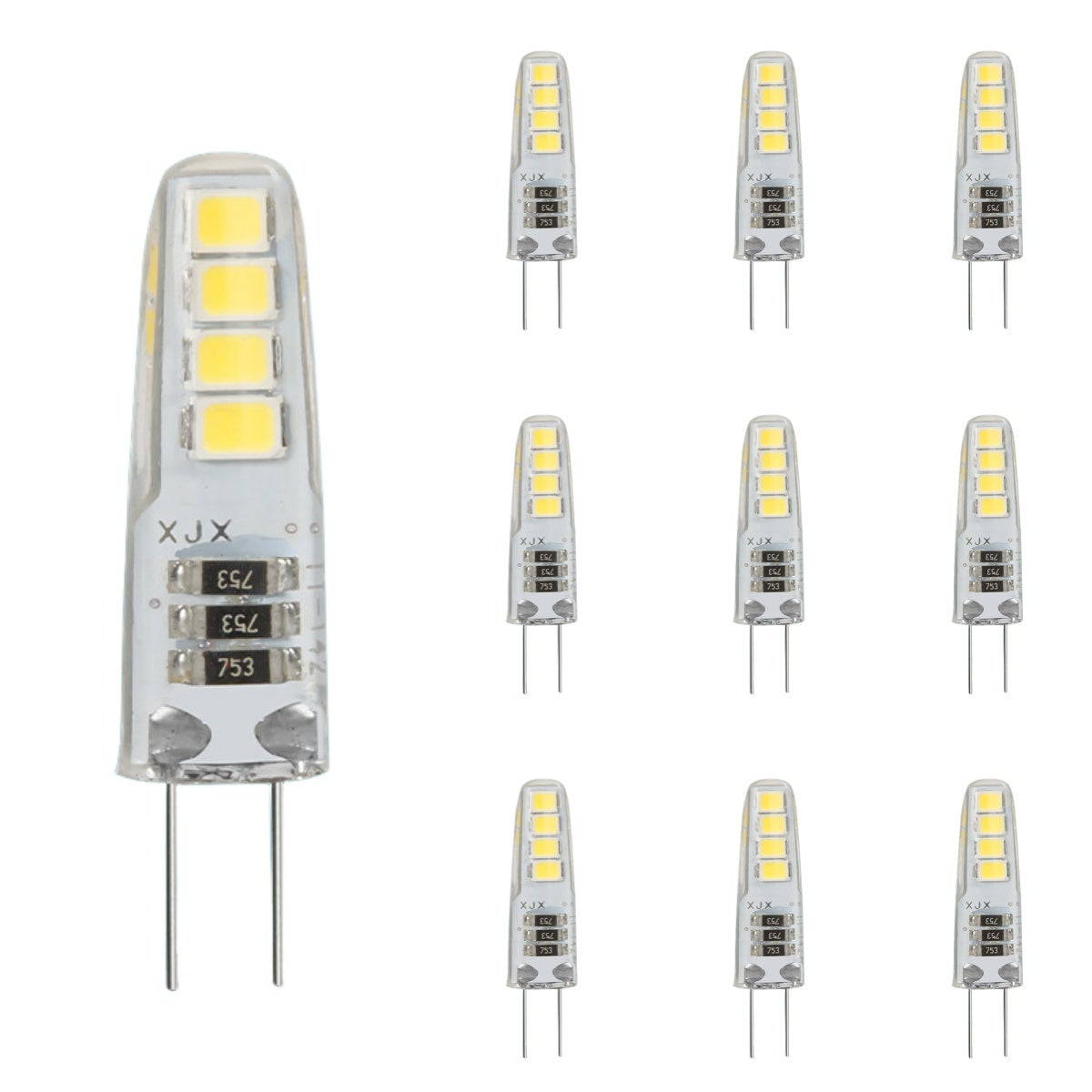 Koraliki LED G4, szpilki LED, niskie napięcie, 220 V 1,5 W, żarówka kryształowa, źródło światła o dużej jasności, ciepłe światło. (10 sztuk)