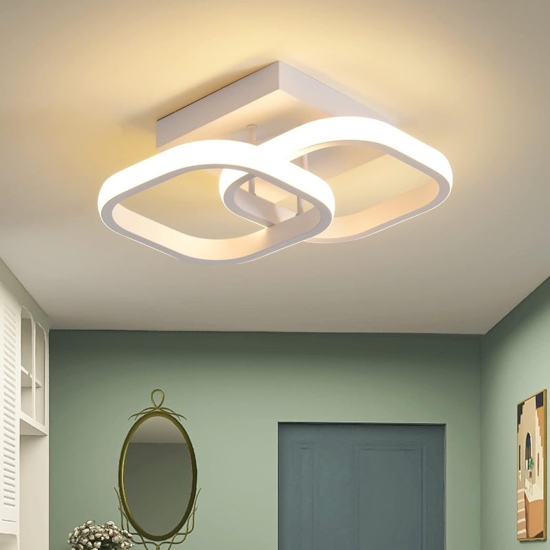 Lampa sufitowa LED, nowoczesna lampa sufitowa 22 W, akrylowa oprawa sufitowa, żyrandol do korytarza, sypialni, łazienki, kuchni, salonu, domu