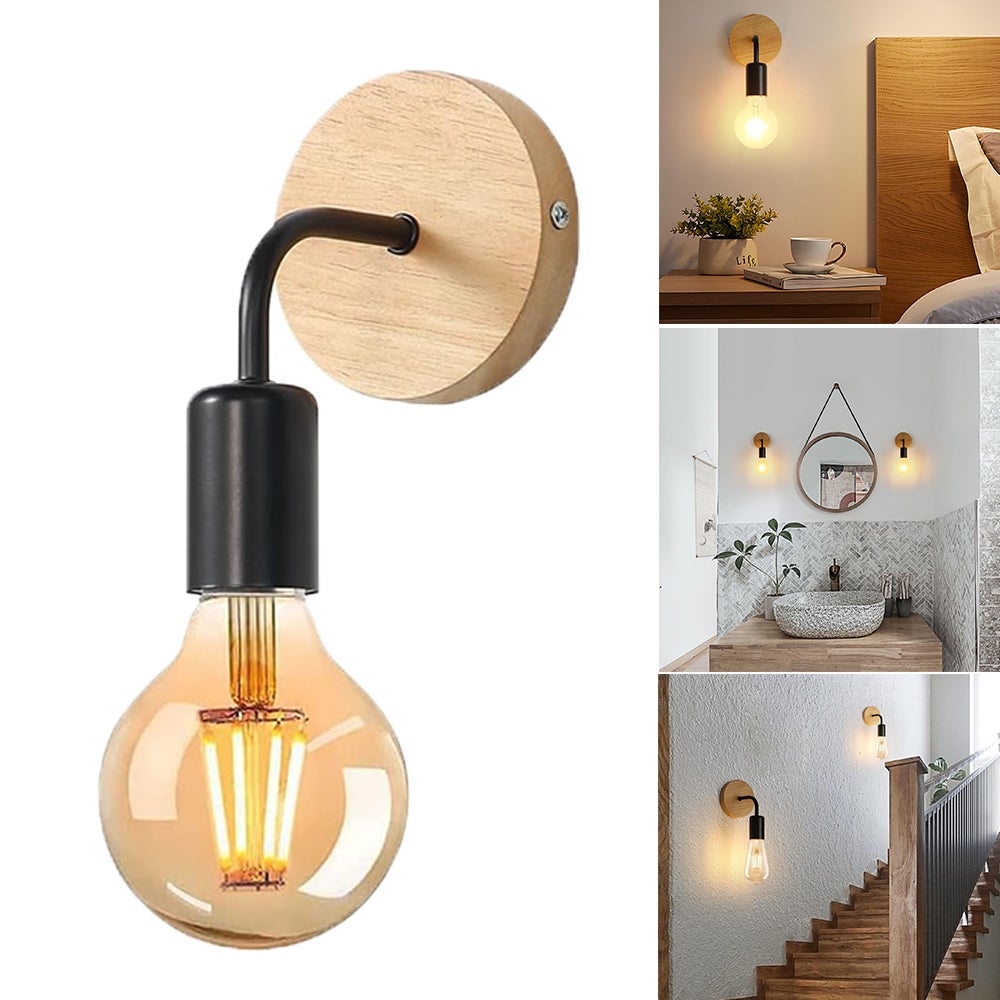 Wewnętrzne lampy ścienne LED, E27 110-220V Vintage Oświetlenie wewnętrzne do sypialni, salonu, korytarza, restauracji, oświetlenie dekoracyjne