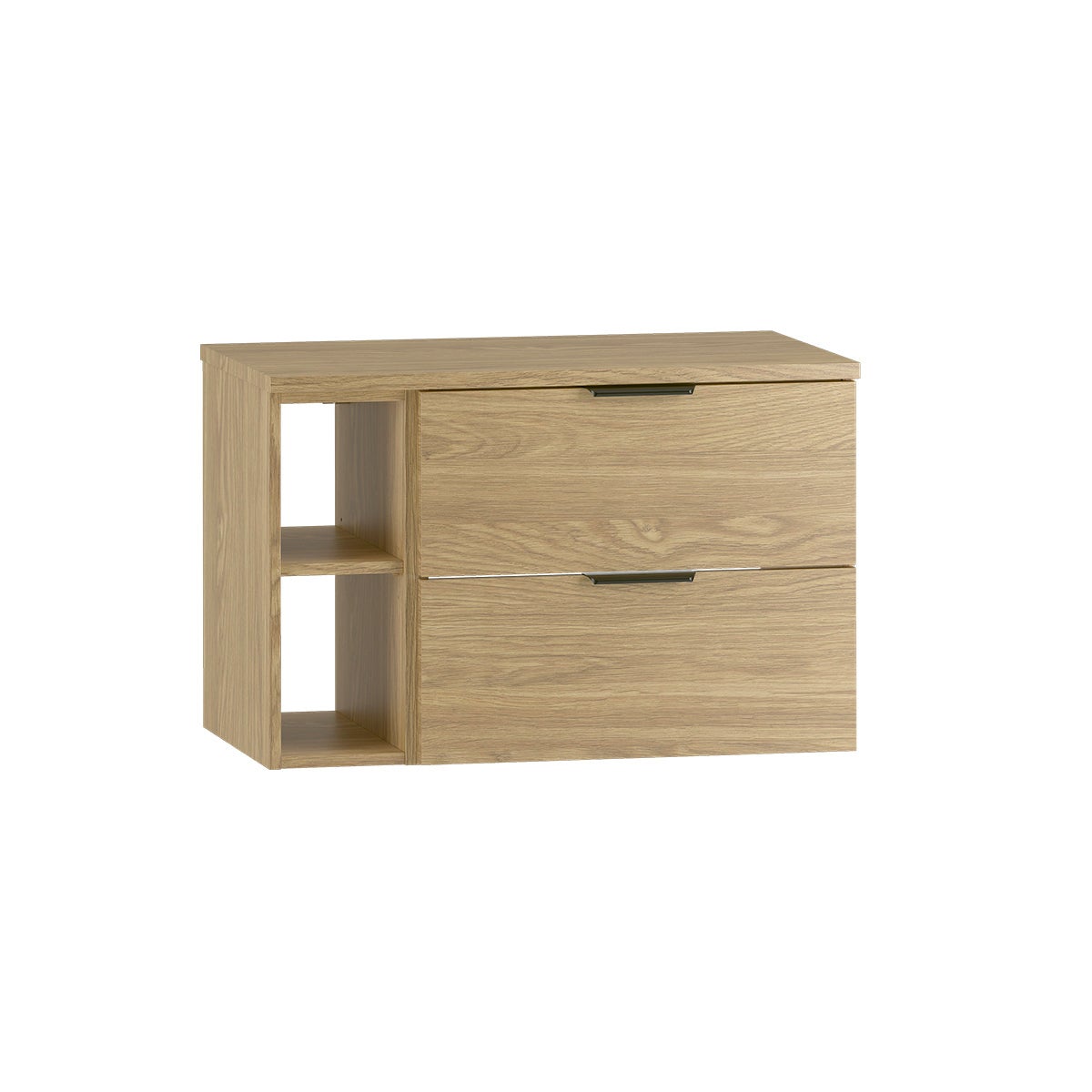 Szafka pod umywalkę 80 cm z 2 schowkami, blat toaletowy Astrid Bois