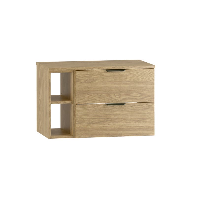 Szafka pod umywalkę 80 cm z 2 schowkami, blat toaletowy Astrid Bois