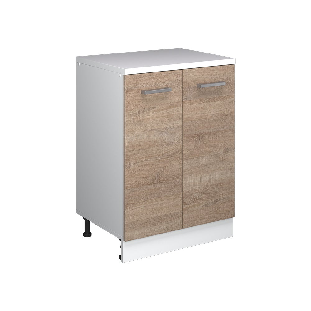 Vicco Szafka rozszerzająca Rion, Sonoma/Biały, 60 x 46 cm bez skosu z 2 drzwiami