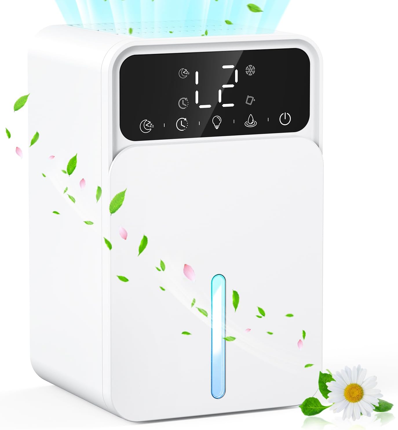 Elektryczny osuszacz powietrza o pojemności 1500 ml, tryb uśpienia, z automatycznym wyłączaniem, przenośny, wyjątkowo cichy