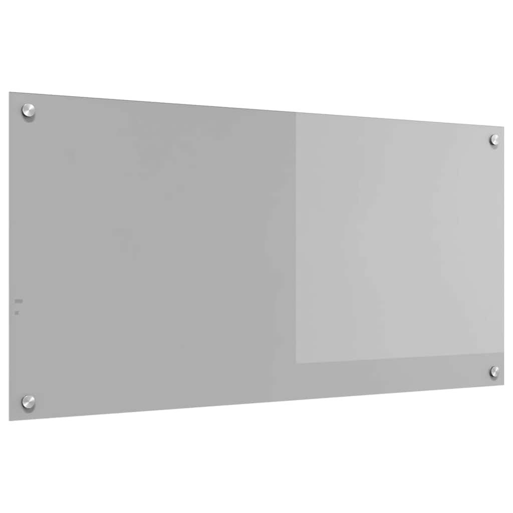 Panel Kuchenny ze Szkła Hartowanego 100x50 cm Jasnoszary do Kuchni
